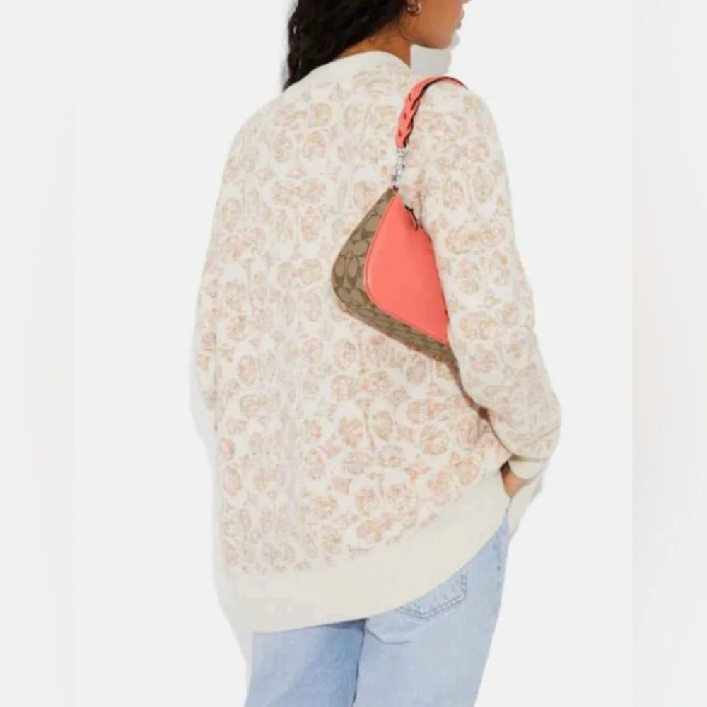 🆕 COACH Teri Shoulder/Crossbody in Silver/Khaki/Tangerine HOT ITEM! - Picture 15 of 16